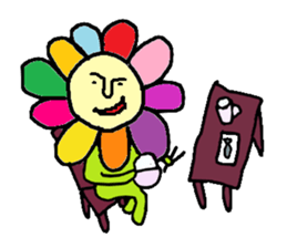 Flower man sticker #2019627