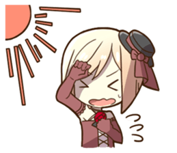 Ruffled Dressed-up girls' life sticker #2019846