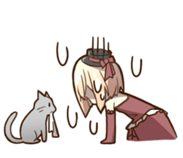 Ruffled Dressed-up girls' life sticker #2019855