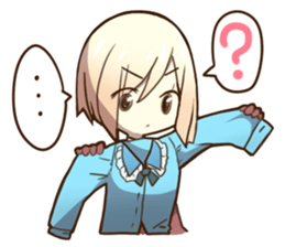 Ruffled Dressed-up girls' life sticker #2019856