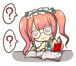 Ruffled Dressed-up girls' life sticker #2019870