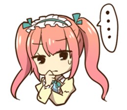 Ruffled Dressed-up girls' life sticker #2019880