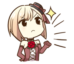 Ruffled Dressed-up girls' life sticker #2019881