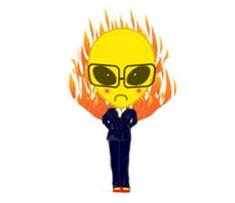 Office worker Alien yellow sticker #2020406