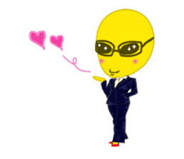 Office worker Alien yellow sticker #2020408