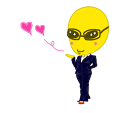 Office worker Alien yellow sticker #2020408