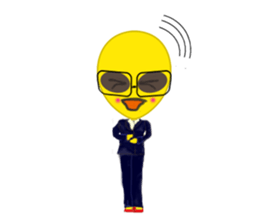 Office worker Alien yellow sticker #2020410