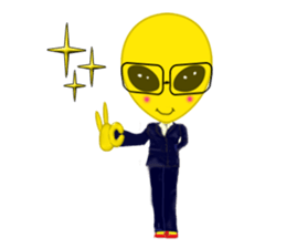 Office worker Alien yellow sticker #2020413