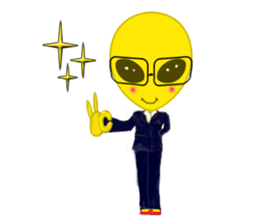 Office worker Alien yellow sticker #2020413