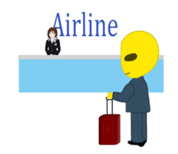 Office worker Alien yellow sticker #2020417