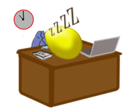 Office worker Alien yellow sticker #2020419