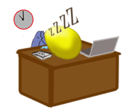 Office worker Alien yellow sticker #2020419