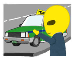 Office worker Alien yellow sticker #2020430