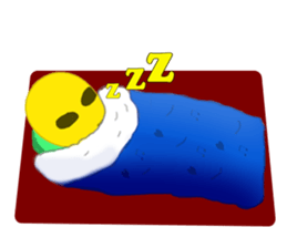 Office worker Alien yellow sticker #2020440