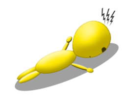 Office worker Alien yellow sticker #2020442