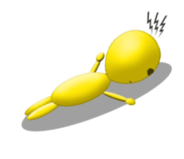 Office worker Alien yellow sticker #2020442