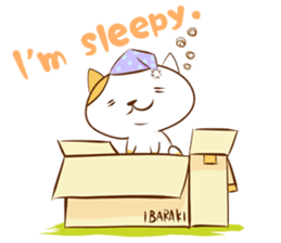 Cute ghosts to strange cat ! - English - sticker #2022485