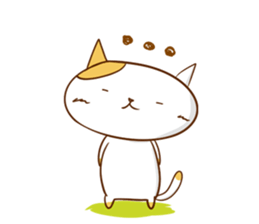 Cute ghosts to strange cat ! - English - sticker #2022488