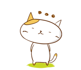 Cute ghosts to strange cat ! - English - sticker #2022488