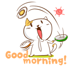 Cute ghosts to strange cat ! - English - sticker #2022492