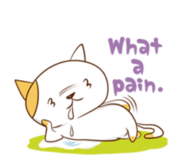 Cute ghosts to strange cat ! - English - sticker #2022494