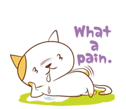 Cute ghosts to strange cat ! - English - sticker #2022494