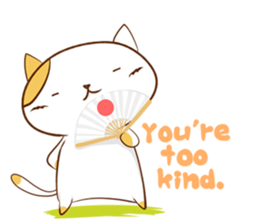 Cute ghosts to strange cat ! - English - sticker #2022496