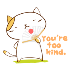 Cute ghosts to strange cat ! - English - sticker #2022496