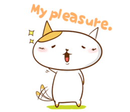 Cute ghosts to strange cat ! - English - sticker #2022497