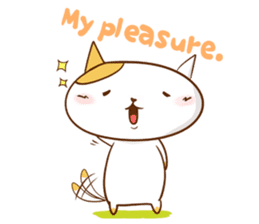 Cute ghosts to strange cat ! - English - sticker #2022497