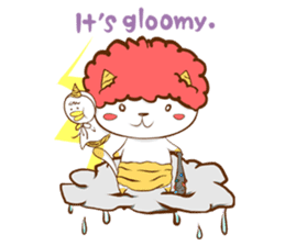 Cute ghosts to strange cat ! - English - sticker #2022498