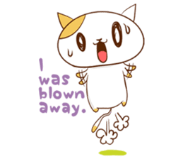 Cute ghosts to strange cat ! - English - sticker #2022500