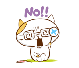 Cute ghosts to strange cat ! - English - sticker #2022502