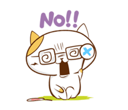 Cute ghosts to strange cat ! - English - sticker #2022502