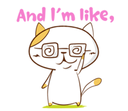 Cute ghosts to strange cat ! - English - sticker #2022503