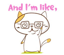 Cute ghosts to strange cat ! - English - sticker #2022503