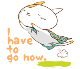 Cute ghosts to strange cat ! - English - sticker #2022505