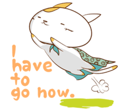 Cute ghosts to strange cat ! - English - sticker #2022505