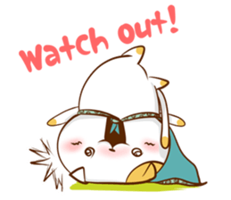 Cute ghosts to strange cat ! - English - sticker #2022506