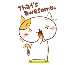 Cute ghosts to strange cat ! - English - sticker #2022510