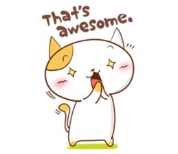Cute ghosts to strange cat ! - English - sticker #2022510