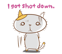 Cute ghosts to strange cat ! - English - sticker #2022511