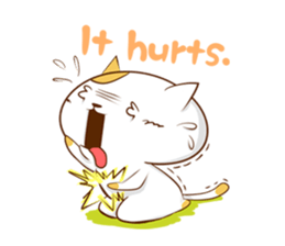 Cute ghosts to strange cat ! - English - sticker #2022512