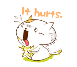 Cute ghosts to strange cat ! - English - sticker #2022512