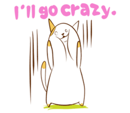 Cute ghosts to strange cat ! - English - sticker #2022514