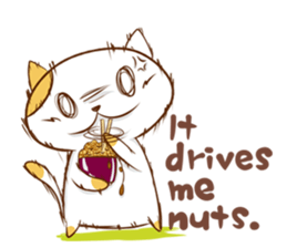 Cute ghosts to strange cat ! - English - sticker #2022515