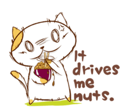 Cute ghosts to strange cat ! - English - sticker #2022515