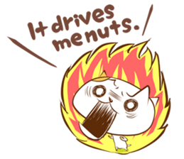 Cute ghosts to strange cat ! - English - sticker #2022516