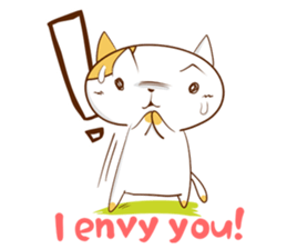 Cute ghosts to strange cat ! - English - sticker #2022518