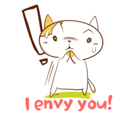 Cute ghosts to strange cat ! - English - sticker #2022518